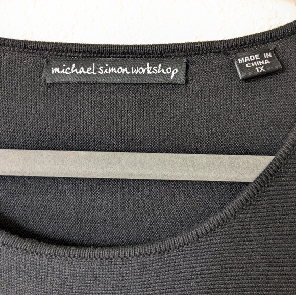 Michael Simon Cotton Cashmere Blend Floral Embroidered Poncho Plus Size 1X - Picture 11 of 13